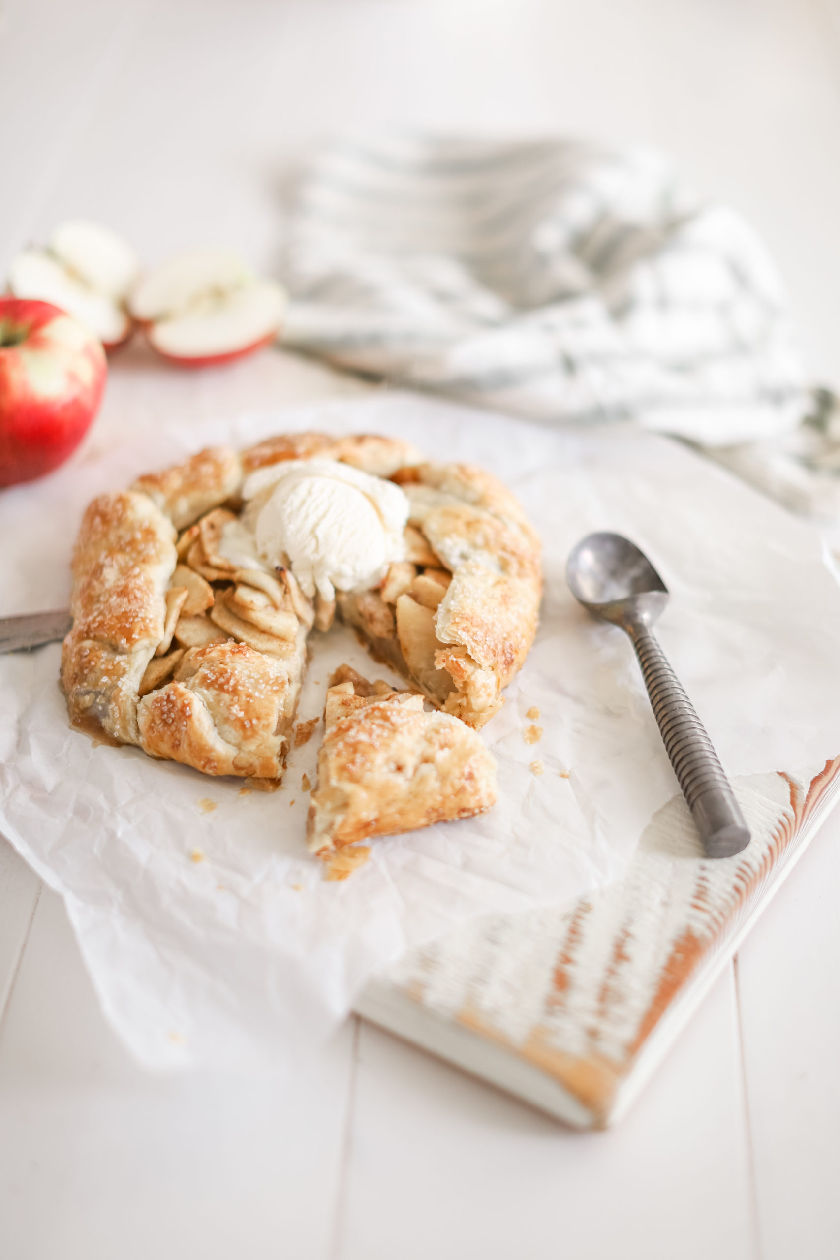 Simple Apple Galette recipe perfect for the holidays and colder weather - the perfect comfort food!