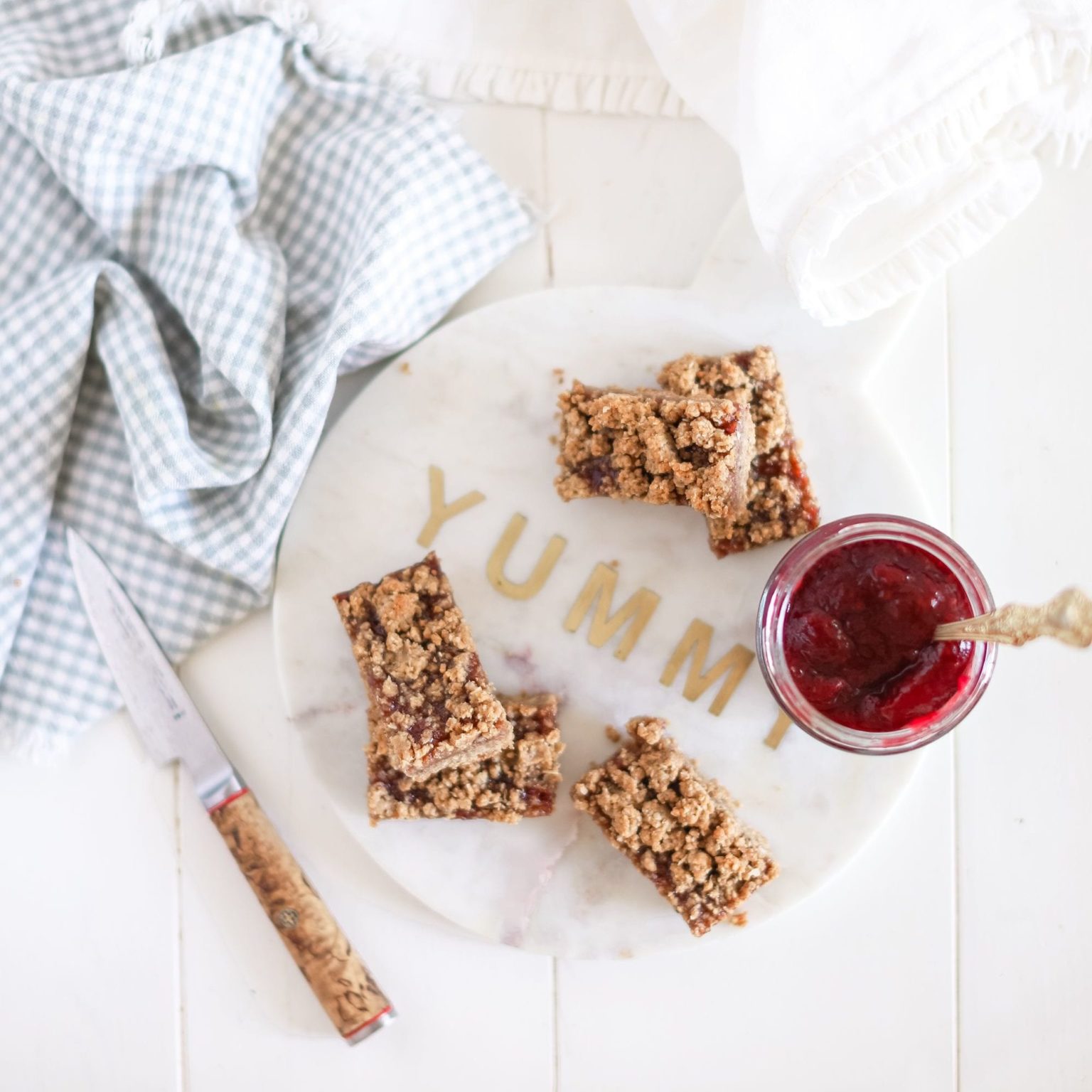 Peanut Butter & Jam Bars Fraiche Living