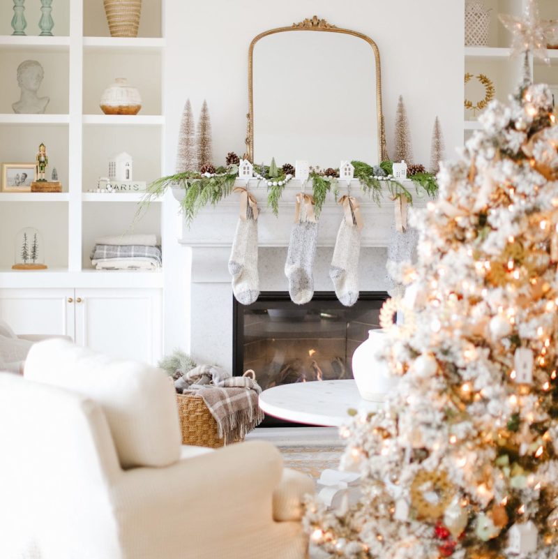 Christmas stockings on the mantle