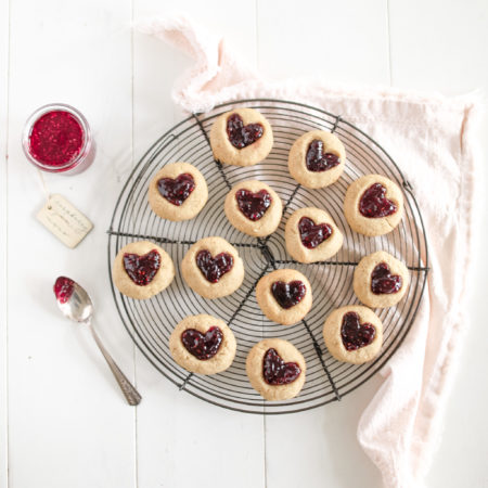 Thumbprint Heart Cookies