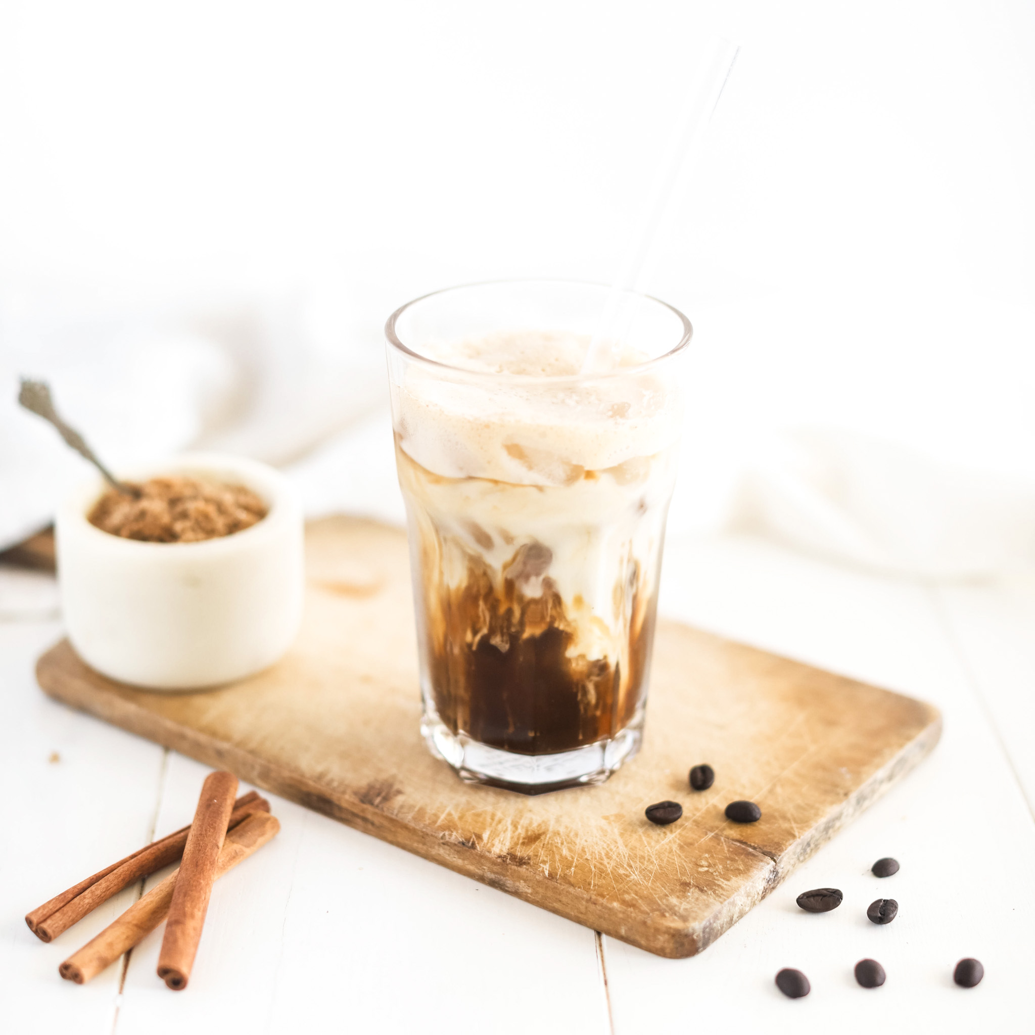 Starbucks copycat iced brown sugar oat milk shaken espresso drink
