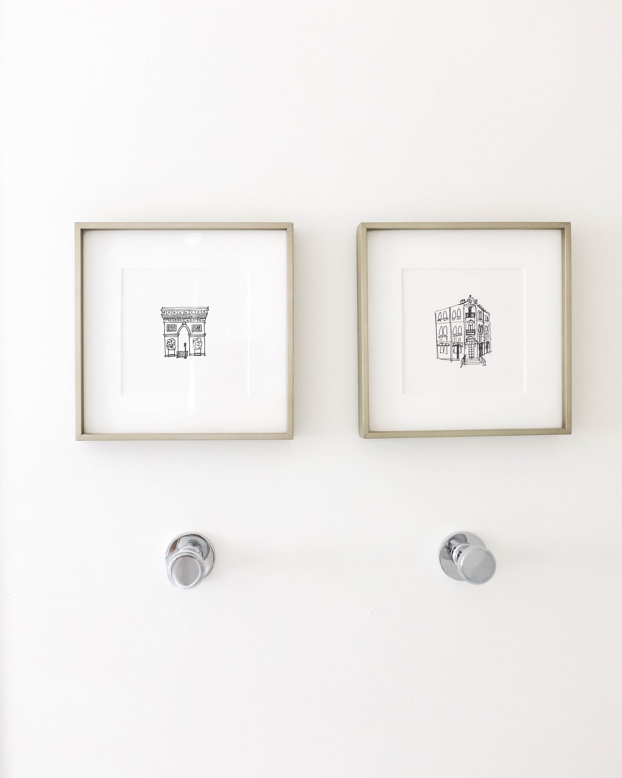 Guest Bathroom Reveal Art & hooks