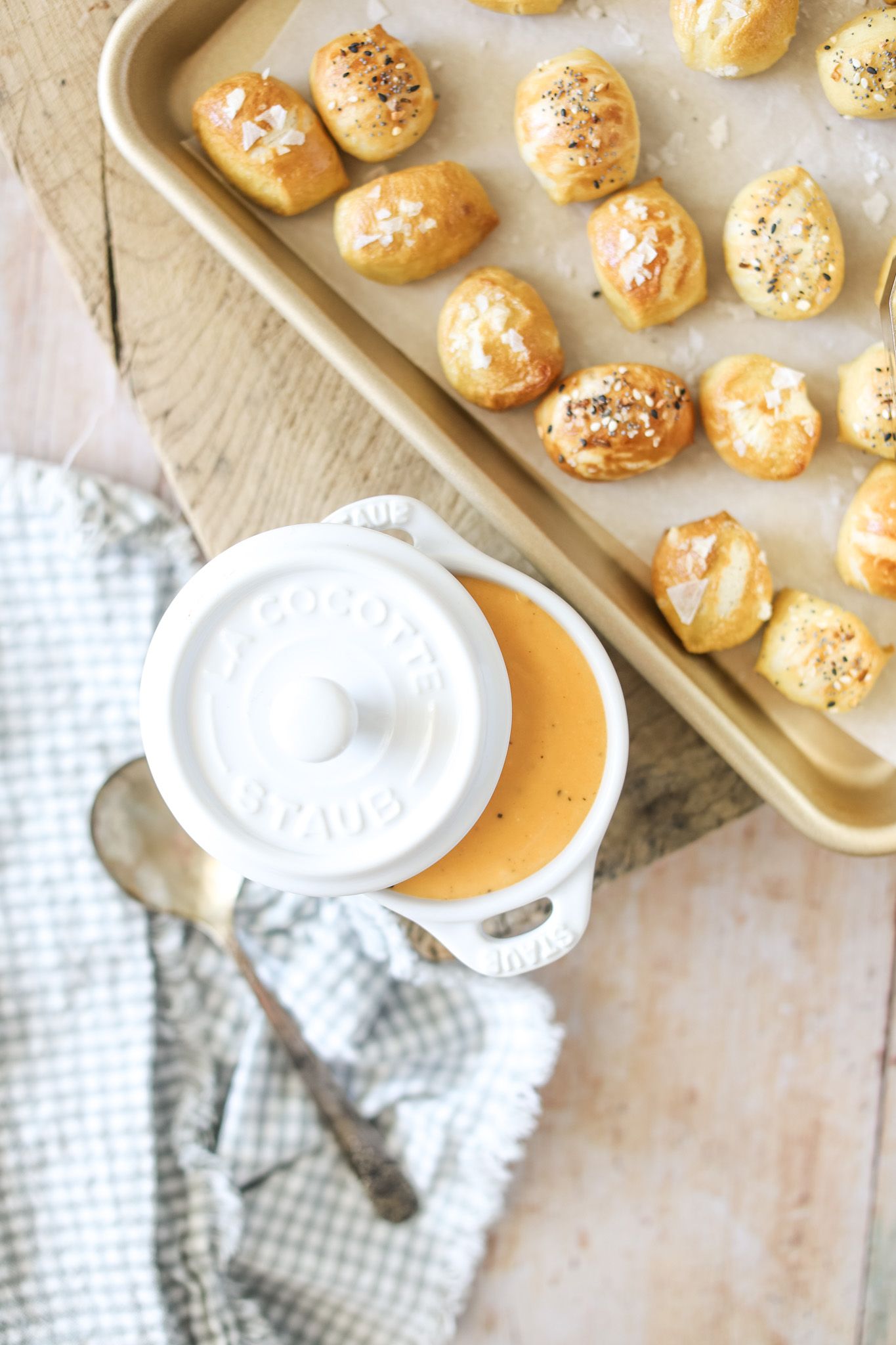 Soft Pretzel Bites and Beer Cheese Dip 