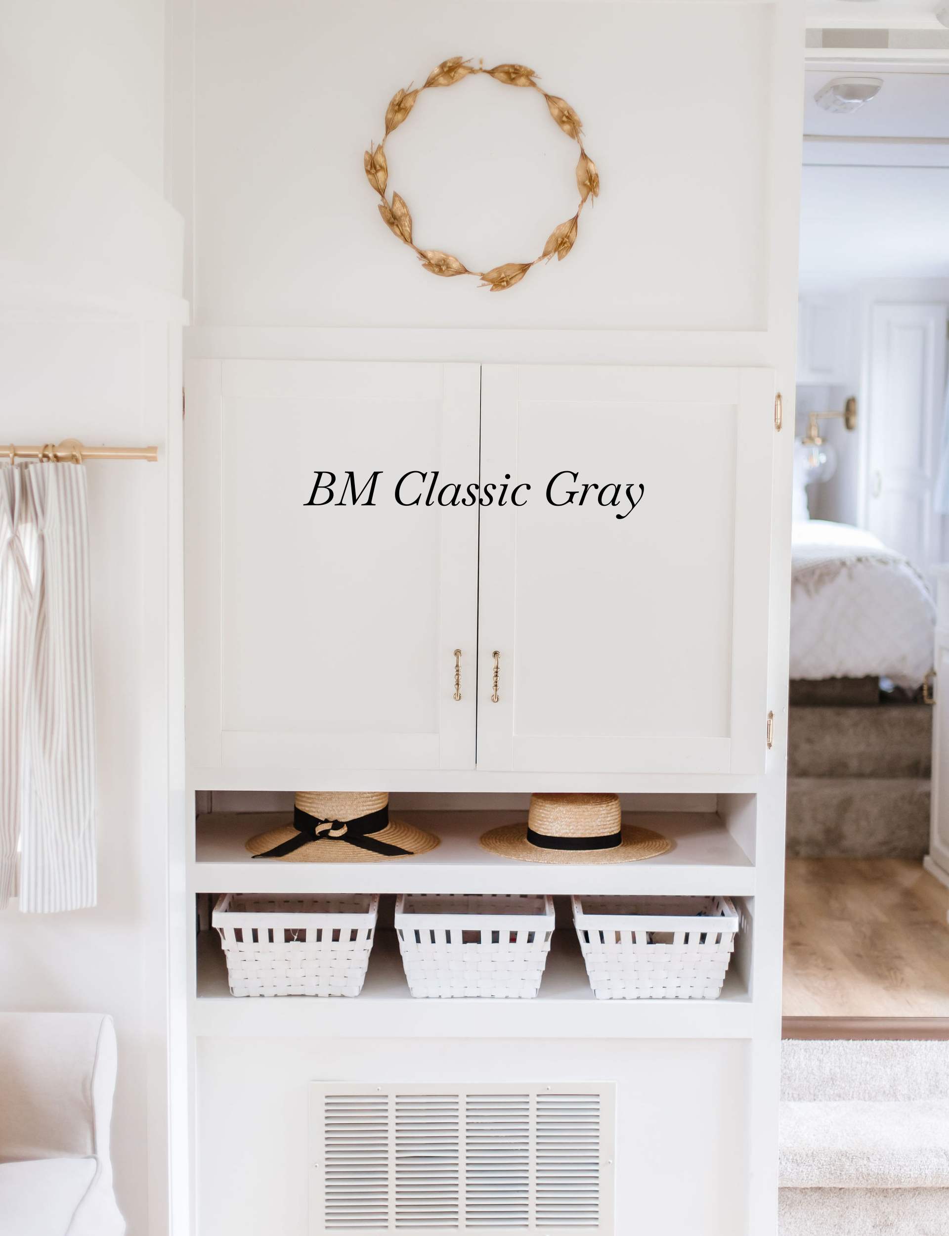 Painted Camper Cabinets in Benjamin Moore Classic Grey