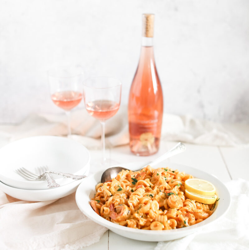 Poplar Grove King Prawn Pasta in a Rose Sauce