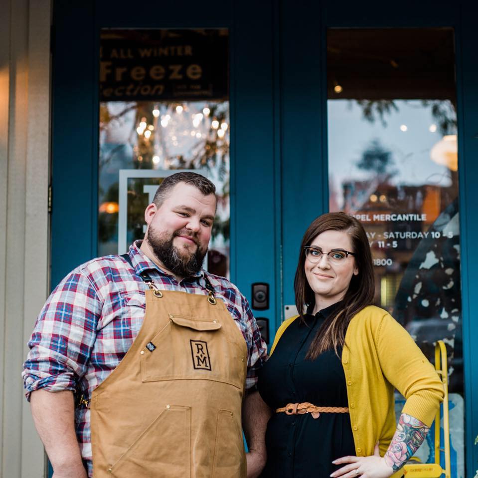 Owners Jon and Katie of Rempel Mercantile