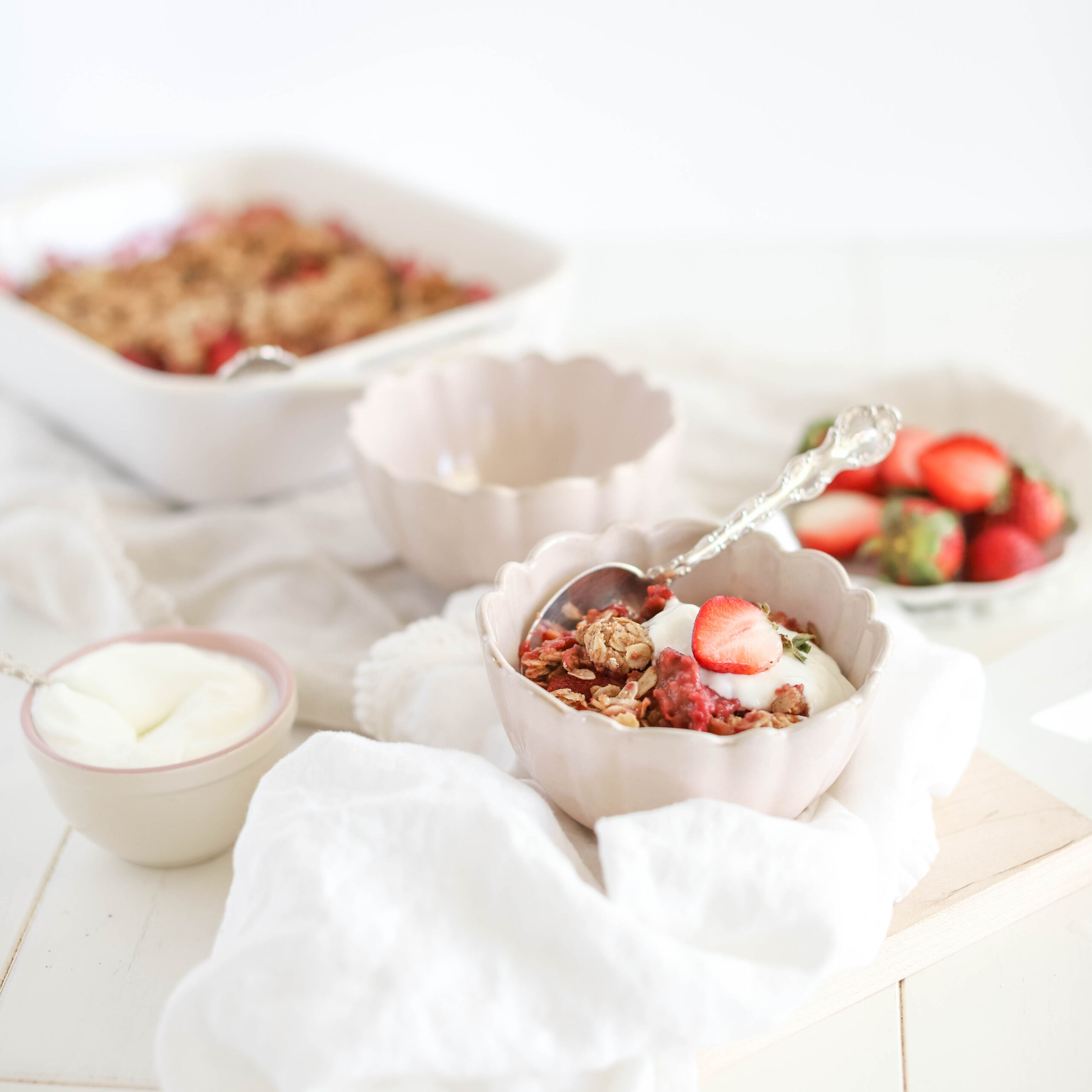 Fraîche Table: Strawberry Breakfast Crisp