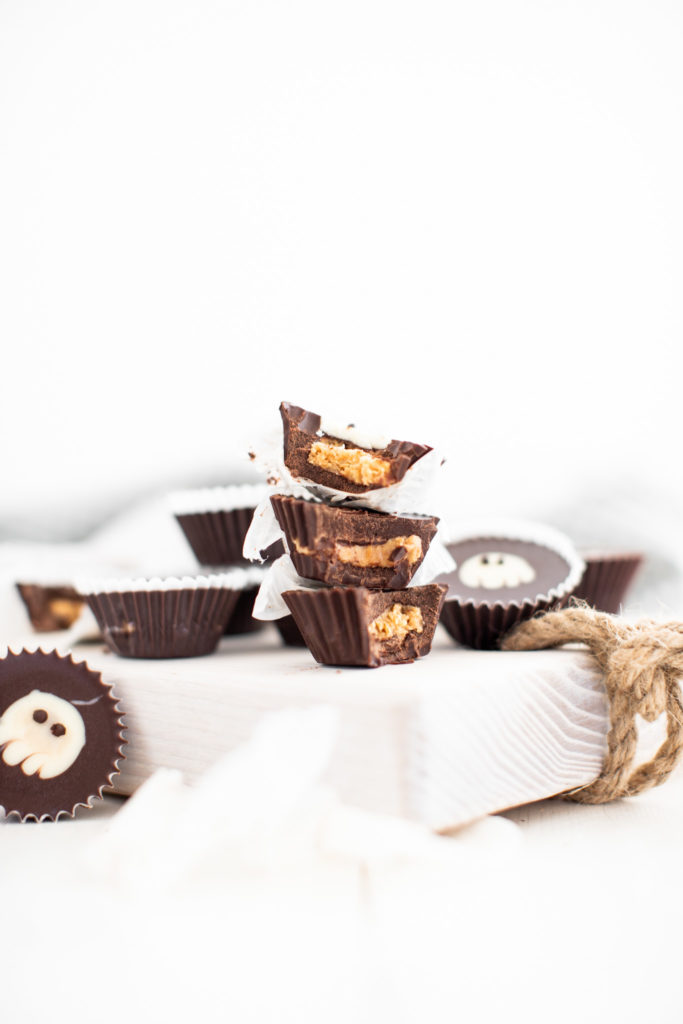 a stack of homemade peanut butter cups by Fraîche Living