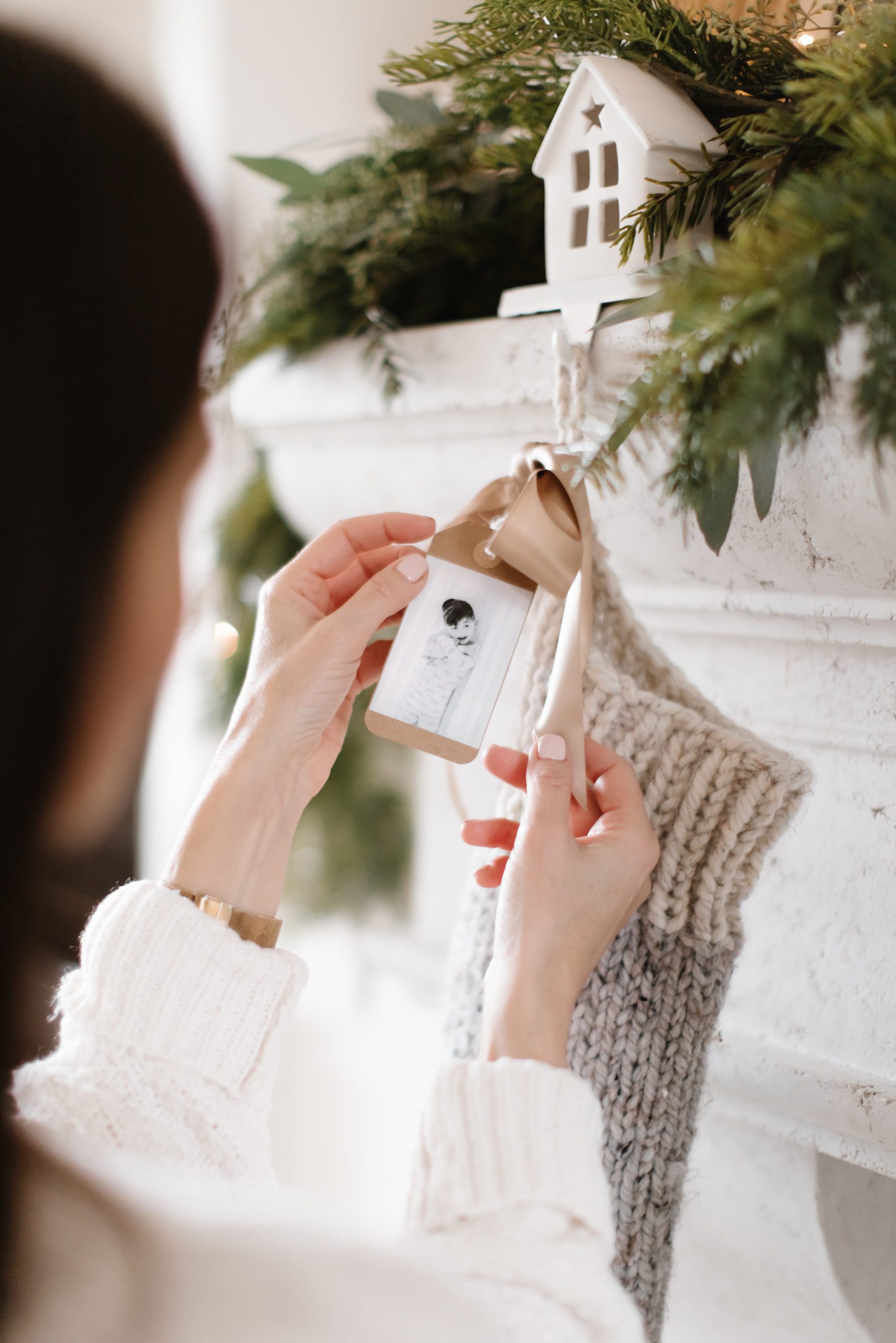 DIY stocking tags with photos