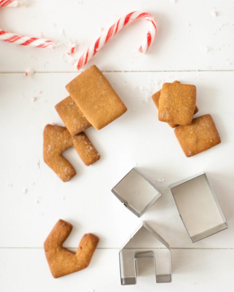 Mini Gingerbread House cookie cutter and cookie pieces