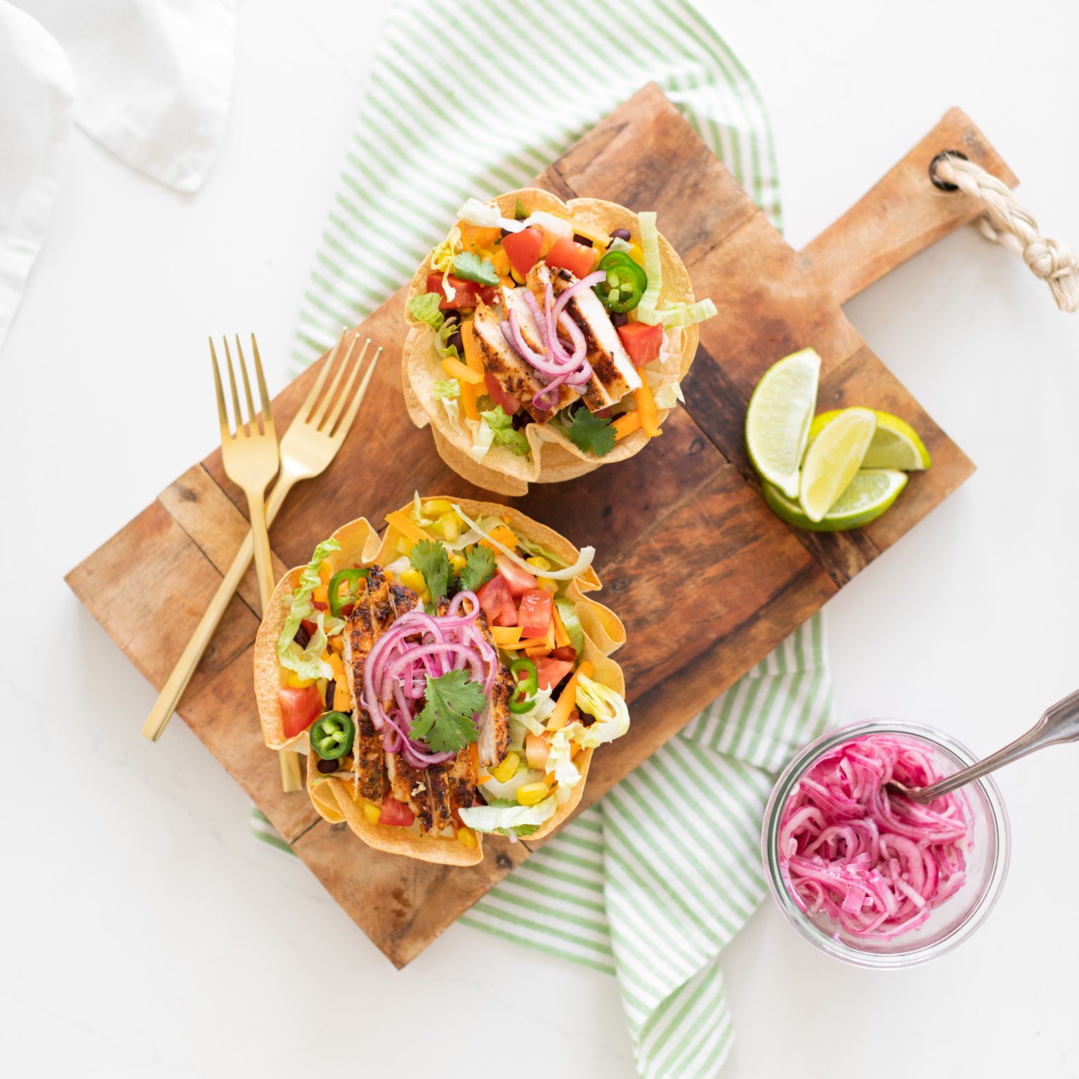 Taco Salad with Homemade Tortilla Bowl Fraiche Living