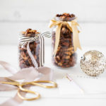 gingerbread spiced nuts in jars