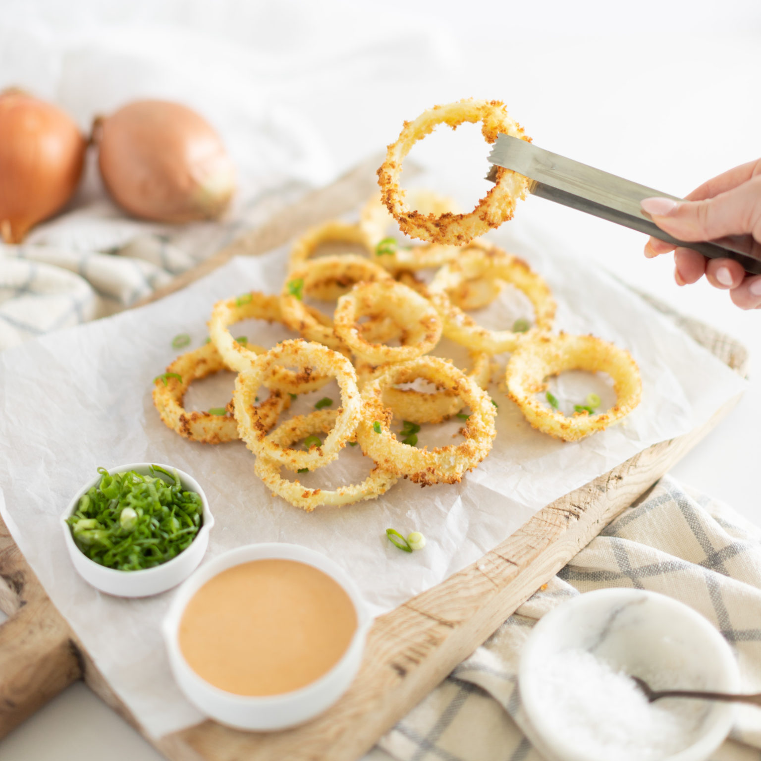 Air Fryer Onions Rings Fraiche Living