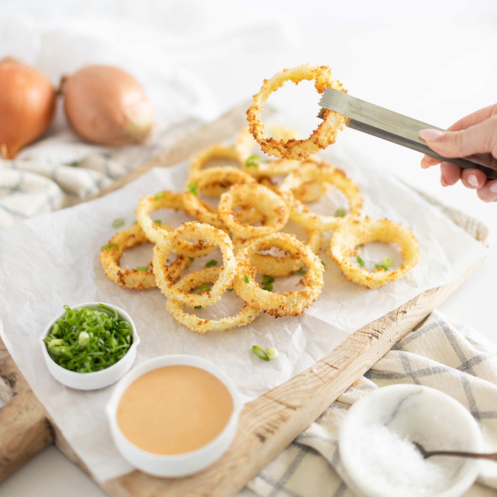 Air Fryer Onions Rings Fraiche Living