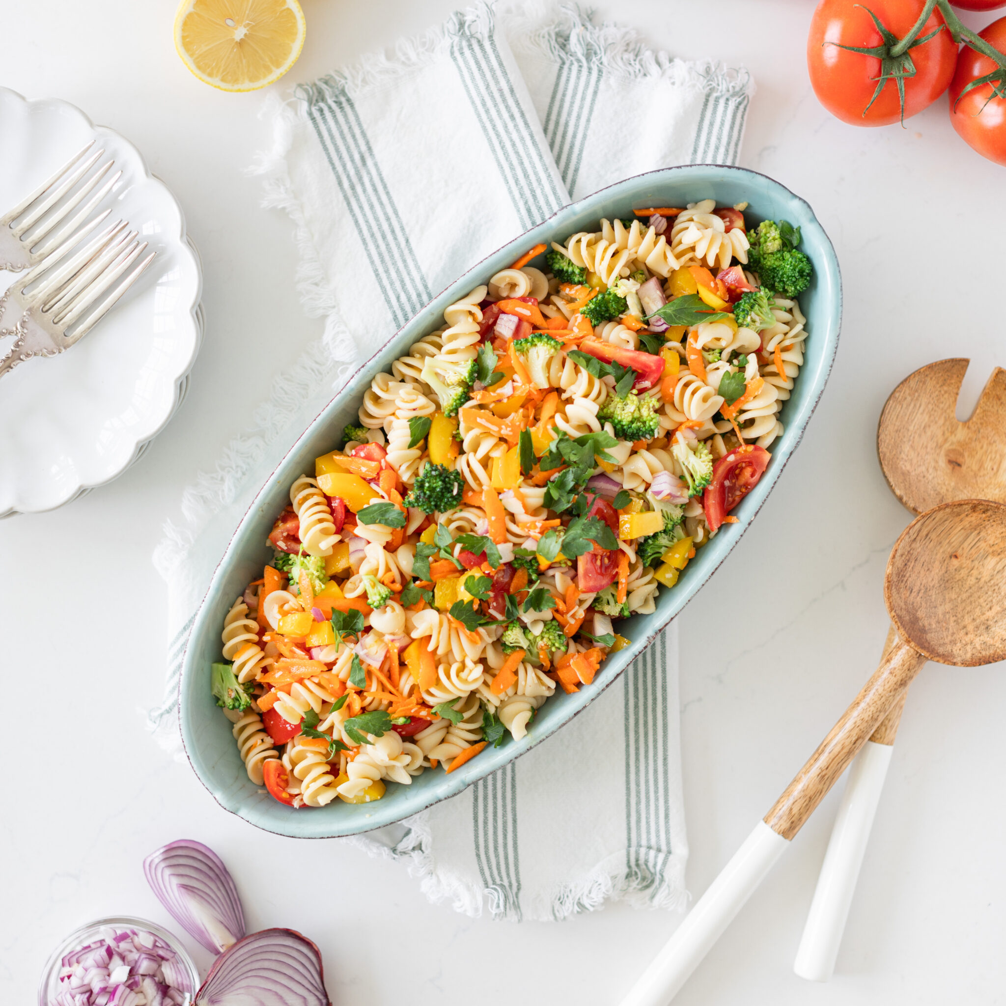 Primavera Pasta Salad Fraiche Living