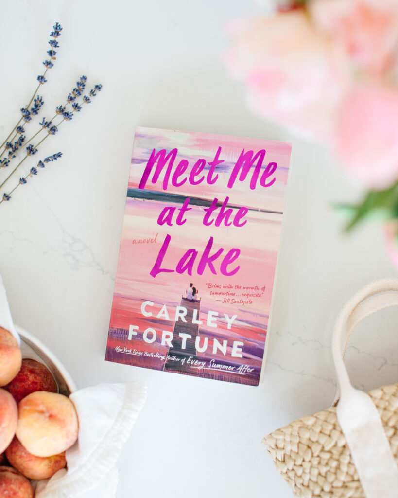 The august book of the month for the Fraîche Bookie Club "Meet Me At the Lake" by Carley Fortune