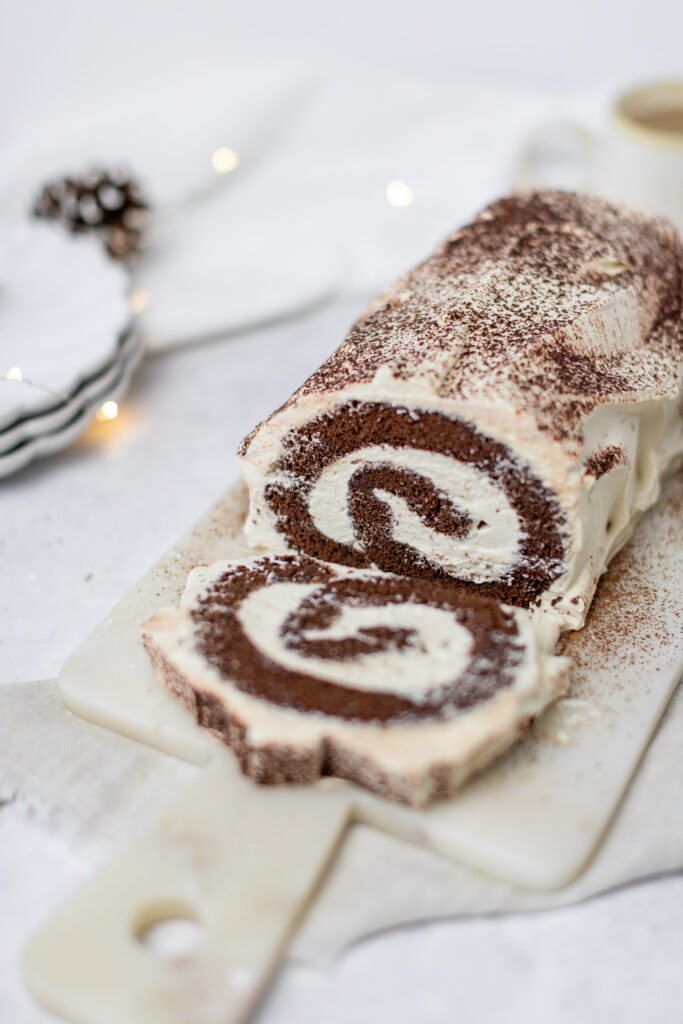This Chocolate Espresso Roll is as classic as it gets. It features a light, coffee-infused chocolate sponge cake filled with a sweet coffee cream filling—making it the perfect dessert for any chocolate (and coffee) lover!