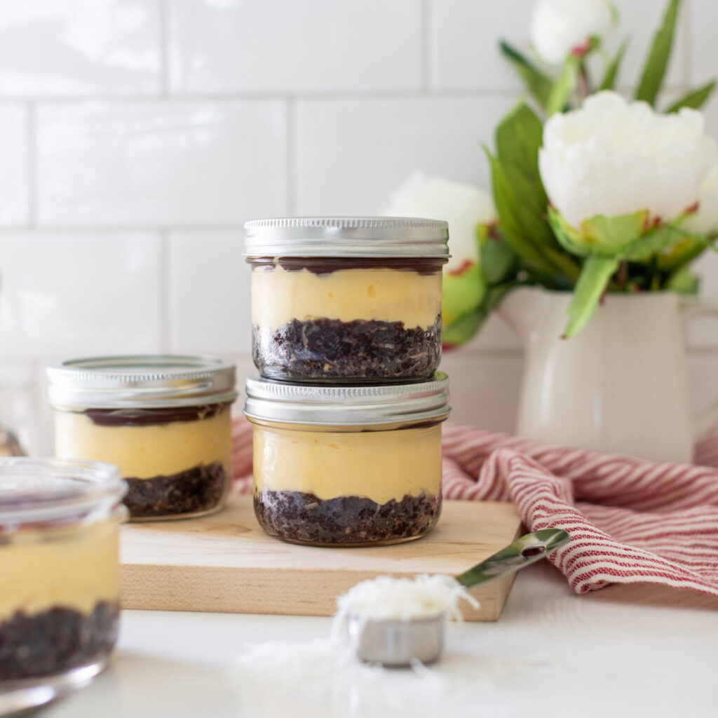 No-Bake Nanaimo Bar Cheesecake Jars