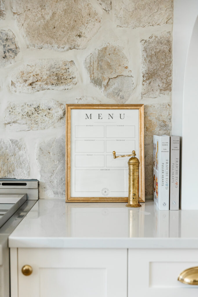 French Country Stone Kitchen Backsplash