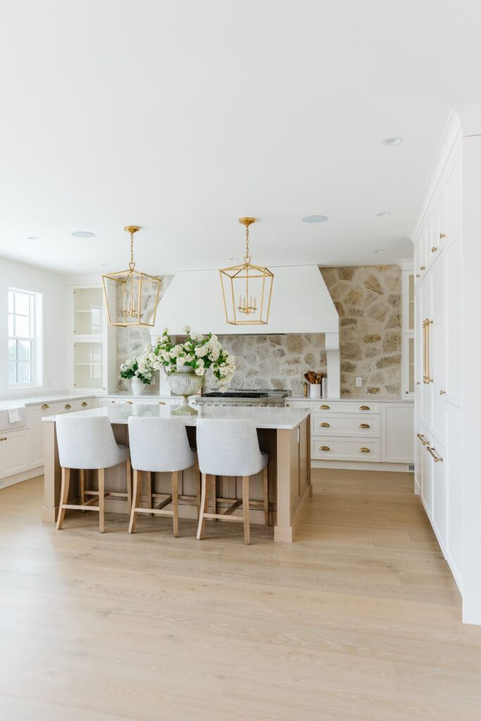 French Country Stone Kitchen Backsplash