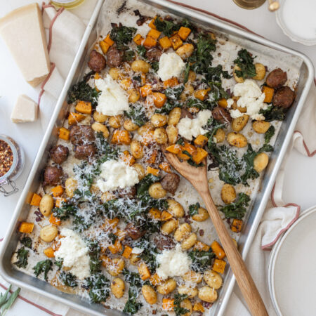 Sheetpan Squash & Sausage Gnocchi