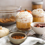 No-Bake Pumpkin Pie Cheesecake Jars with graham cracker crust