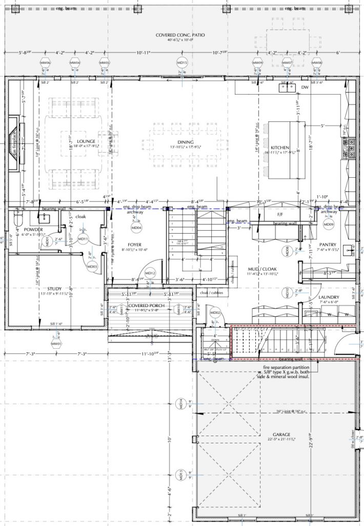 Custom home floor plan