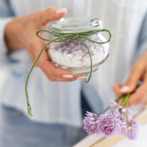 How to Make Chive Blossom Salt
